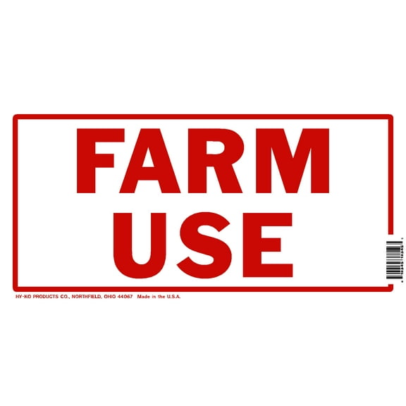 Hy-Ko Farm Use Vehicle ID Tage, Weather-Resistant Plastic, Bright Red Color for East Visability
