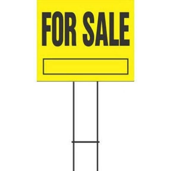 Hy-Ko Office Storage Accessory For Sale Sign YFS-10 - Plastic Outdoor Sign - 20 x 24, Yellow
