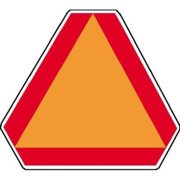 Hy-Ko Slow Moving Vehicle Emblem TA-1 - Universal Fit - 1 Piece, 16 x 14, Multicolor   Residential Use, Standard Application