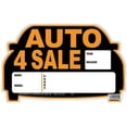 thumbnail image 1 of HY-KO Products 22121 AUTO for Sale DIE Cut Plastic Sign, 8.5 in x 12 in, Orange/Black, 1 of 1