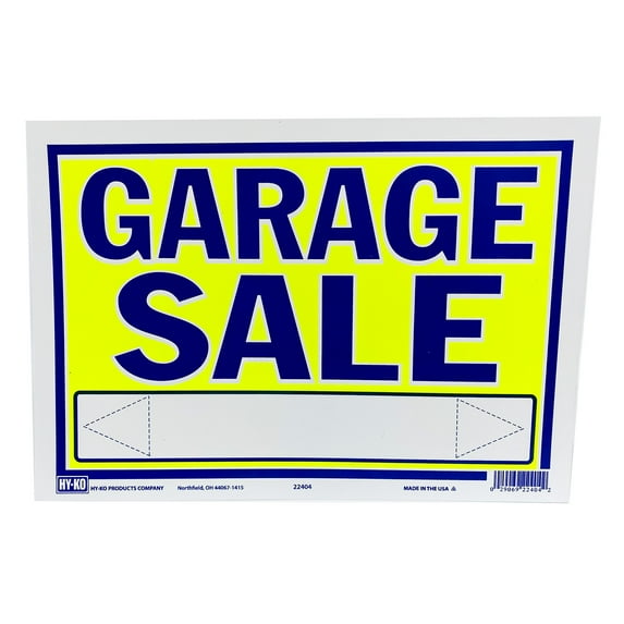 Hy-Ko 9 x 13 Neon Garage Sale Sign 22404