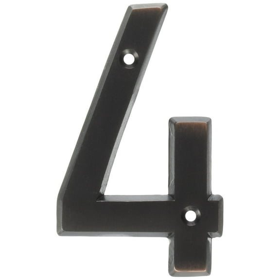 HY-KO Products BR-42OWB/4 Prestige House Number 4 Four, 4", Bronze