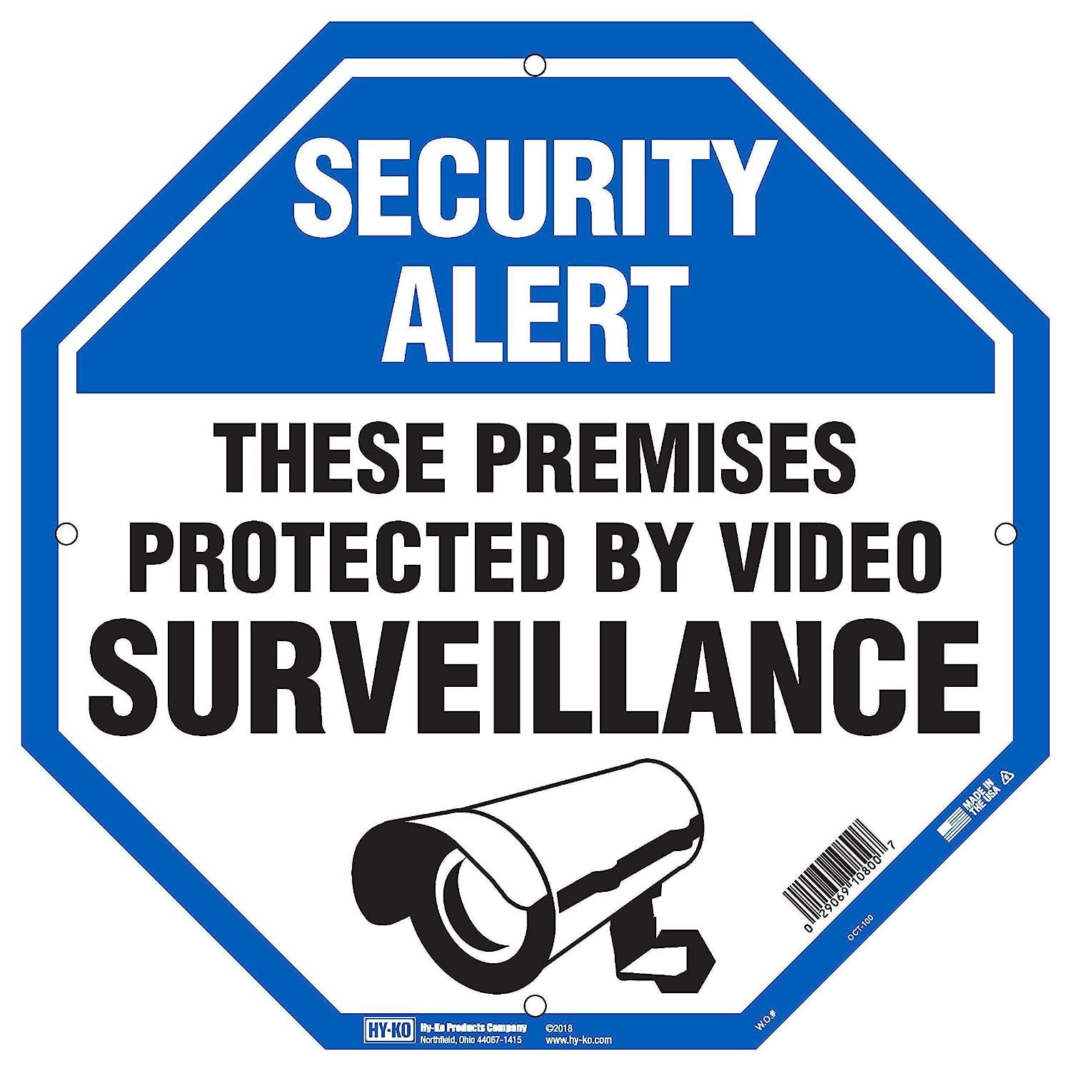 HY-KO Products OCT-100 Security Surveillance Octagon Heavy Duty Plastic ...