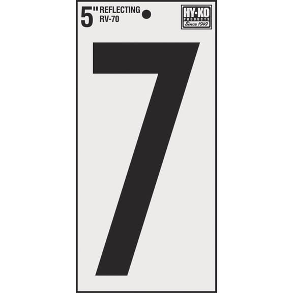 5" Reflective Vinyl Numbers