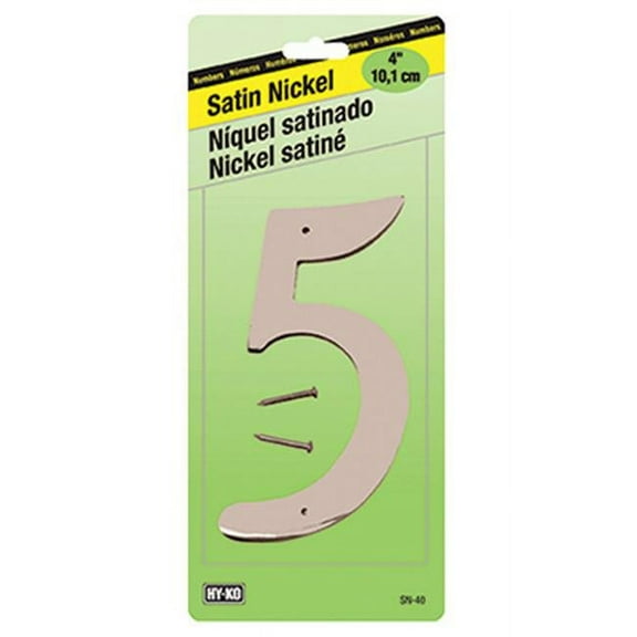 4 Satin Nickel Zinc Number - 5