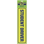 HY-KO Student Driver Vehicle Magnet, 3  x 12  Size, Affixes to All Metal Cars, Removable