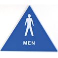 thumbnail image 1 of Hy-Ko Men Restroom Sign, Plastic Triangle - Indoor Male Only Sign - Blue, 12 in x 12 in, 1 of 3