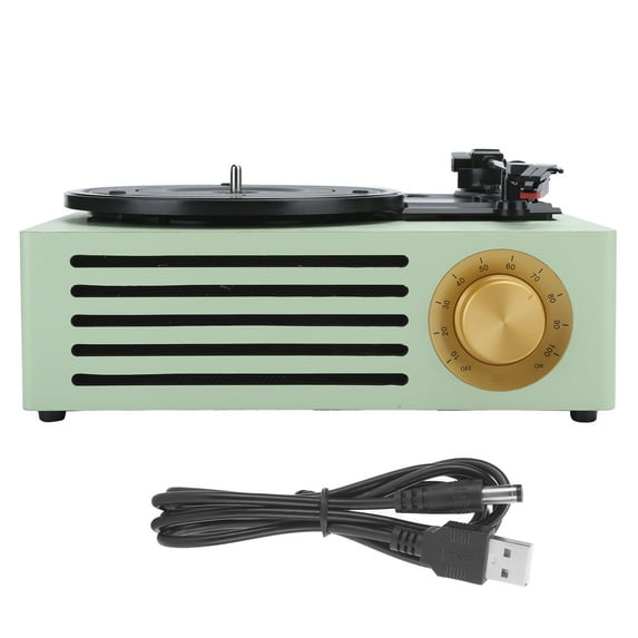 HY-T05 Vinyl Record Player Portable Speaker Turntable Player 33/45/78 RPM for RCA R/L
