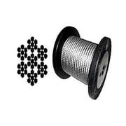 HY Weld Galvanized Aircraft Cable Wire Rope, 1/16 7x7 x 100ft