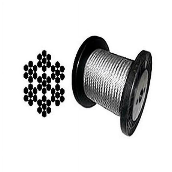 HY Weld Galvanized Aircraft Cable Wire Rope, 1/16" 7x7 x 100ft