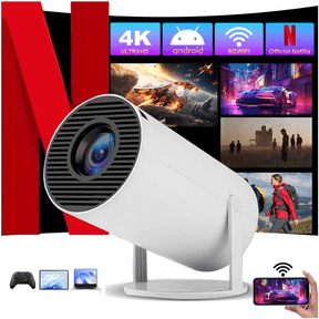 HY300 Portable 4K Ultra HD Decoding Projector Android 11.0 Wifi6 BT5.0 Native 1080P 130 Inch Home Theater