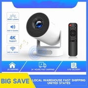 HY300 Pro 4K Android Projector - 8000 Lumens, WiFi 6, BT 5.4, 5W Speaker, Outdoor & Home Theater