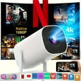 thumbnail image 1 of HY300 Projector Pro Supports 4k, Native 1080P WiFi6 Bluetooth Suitable for Mobile Phones Notebooks Home Theater Projectors, 1 of 6