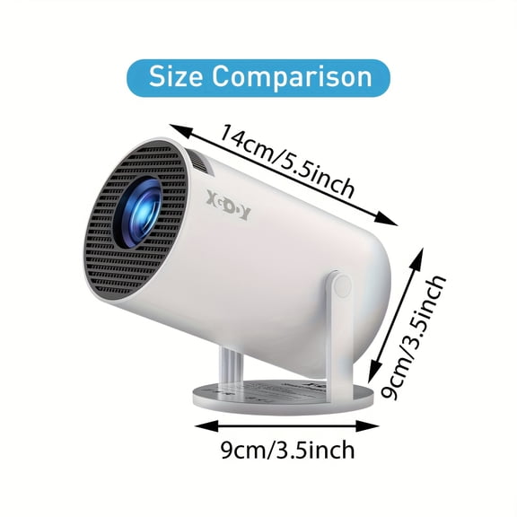 HY300pro 4K Android 11 Projector: WiFi 6, Bluetooth, 720P Native, 240 ANSI, 3840x2160 Ultra HD, USB/HDTV/DP, Smartphone/Tablet Compatible Home Theater Projector