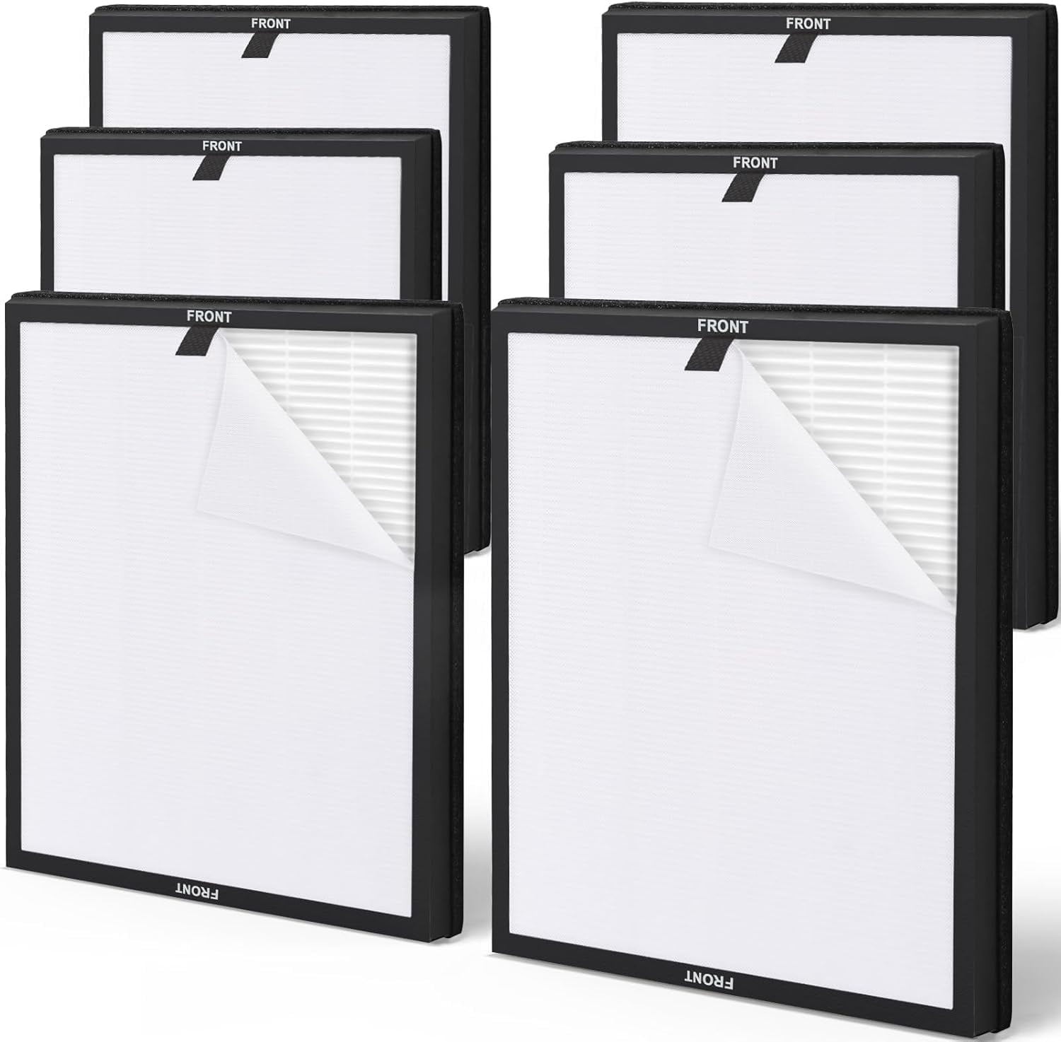 HY4866 Air Purifier Replacement Filter, H13 HEPA Filter Compatible MORENTO/YIOU/WESTHEY Air Purifier for Dust,Pet Dander, Smoke, Pollen, 6 Packs