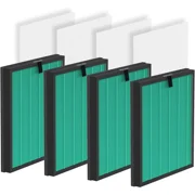 HY4866 Hepa Pet Allergy Filter Replacement For MORENTO HY4866 and YIOU M1 Air Purifier, 4 pack H13 True HEPA Enhanced Air Filter Pet Allergy Version + 4 pack Prefilter