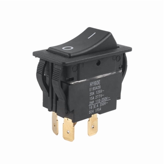 HY60E 4 Pins 20A 125V/250V 2HP Industrial on Off Rocker Pushbutton Switches