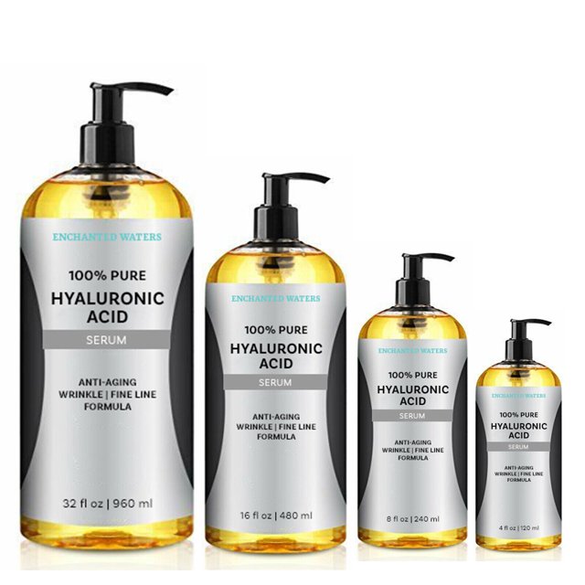 HYALURONIC ACID 100 Pure Anti Aging Hydrating Serum, Plumps Wrinkles