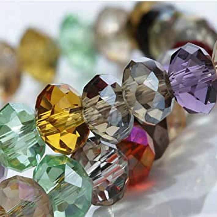 Glass Beads, 4 mm, 1 mm, Yellow, 45 pc, 1 Strand