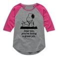 thumbnail image 1 of HYBRID APPAREL - Peanuts - Dear Me Doing Great Job - Toddler & Youth Girls Raglan Graphic T-Shirt, 1 of 3