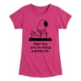 thumbnail image 1 of HYBRID APPAREL - Peanuts - Dear Me Doing Great Job - Toddler & Youth Girls Short Sleeve Graphic T-Shirt, 1 of 5