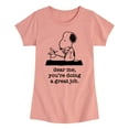 thumbnail image 1 of HYBRID APPAREL - Peanuts - Dear Me Doing Great Job - Toddler & Youth Girls Short Sleeve Graphic T-Shirt, 1 of 5