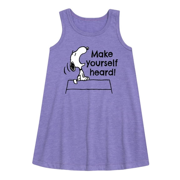 HYBRID APPAREL - Peanuts - Make Yourself Heard - Toddler & Youth Girls A-line Dress