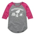 thumbnail image 1 of HYBRID APPAREL - Peanuts - Outdoorsy Snoopy - Toddler & Youth Girls Raglan Graphic T-Shirt, 1 of 4