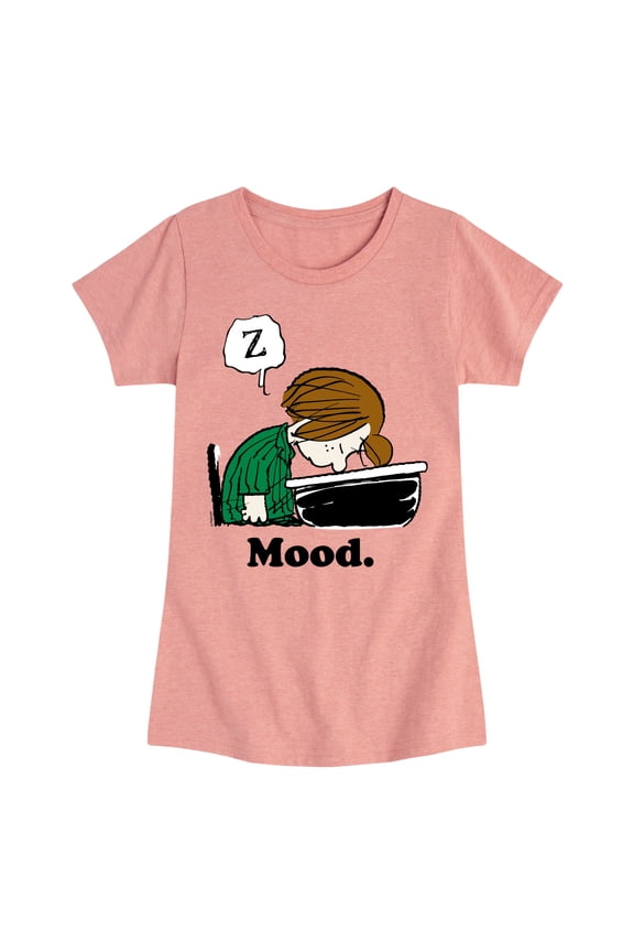 HYBRID APPAREL - Peanuts - Peppermint Patty Mood - Toddler & Youth Girls Short Sleeve Graphic T-Shirt