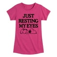 thumbnail image 1 of HYBRID APPAREL - Peanuts - Resting My Eyes Snoopy - Toddler & Youth Girls Short Sleeve Graphic T-Shirt, 1 of 5