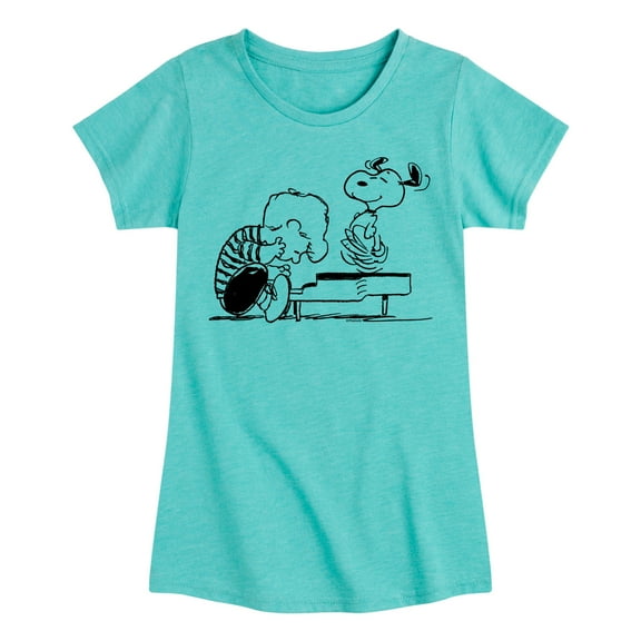 HYBRID APPAREL - Peanuts - Schroeder Snoopy - Toddler & Youth Girls Short Sleeve Graphic T-Shirt