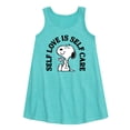 thumbnail image 1 of HYBRID APPAREL - Peanuts - Self Love Is Self Care - Toddler & Youth Girls A-line Dress, 1 of 4