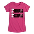 thumbnail image 1 of HYBRID APPAREL - Peanuts - Snoopy Inhale Exhale - Toddler & Youth Girls Short Sleeve Graphic T-Shirt, 1 of 5