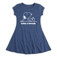thumbnail image 1 of HYBRID APPAREL - Peanuts - Take A Break - Toddler & Youth Girls Fit & Flare Dress, 1 of 4
