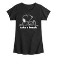 thumbnail image 1 of HYBRID APPAREL - Peanuts - Take A Break - Toddler & Youth Girls Short Sleeve Graphic T-Shirt, 1 of 5