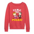thumbnail image 1 of HYBRID APPAREL - Peanuts - Time To Polka - Women's Lightweight French Terry Pullover, 1 of 5
