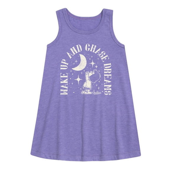 HYBRID APPAREL - Peanuts - Wake Up And Chase Dreams - Toddler & Youth Girls A-line Dress