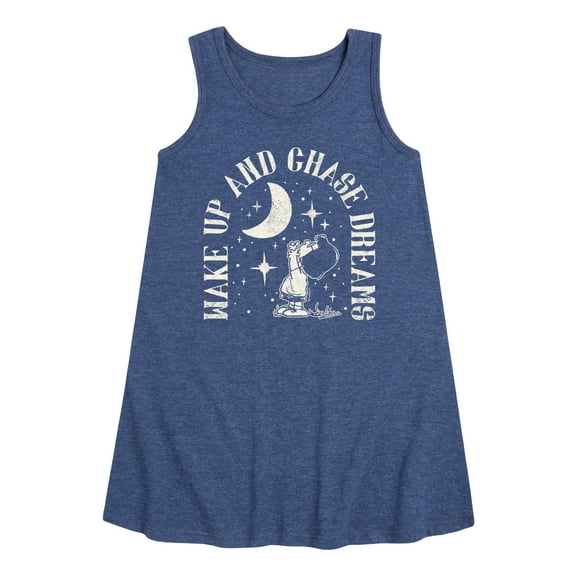 HYBRID APPAREL - Peanuts - Wake Up And Chase Dreams - Toddler & Youth Girls A-line Dress