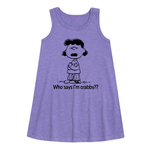 HYBRID APPAREL - Peanuts - Who Says Im Crabby Lucy - Toddler & Youth Girls A-line Dress