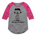 thumbnail image 1 of HYBRID APPAREL - Peanuts - Who Says Im Crabby Lucy - Toddler & Youth Girls Raglan Graphic T-Shirt, 1 of 3