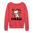 thumbnail image 1 of HYBRID APPAREL - Peanuts - You Had Me At Polka - Women's Lightweight French Terry Pullover, 1 of 5