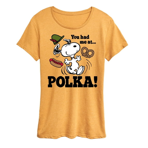 HYBRID APPAREL - Peanuts - You Had Me At Polka - Women's Short Sleeve Graphic T-Shirt