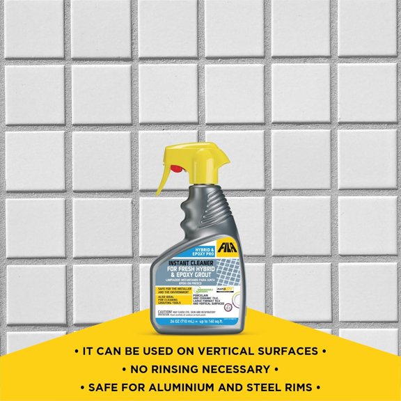 , HYBRID & EPOXY PRO, Instant Cleaner for Fresh Epoxy Grout residues, Grout Cleaner to use during Installation, Clean your Epoxy Floor Kit Tools after Epoxy Flooring, 24oz.$$Tools & Hardware Other