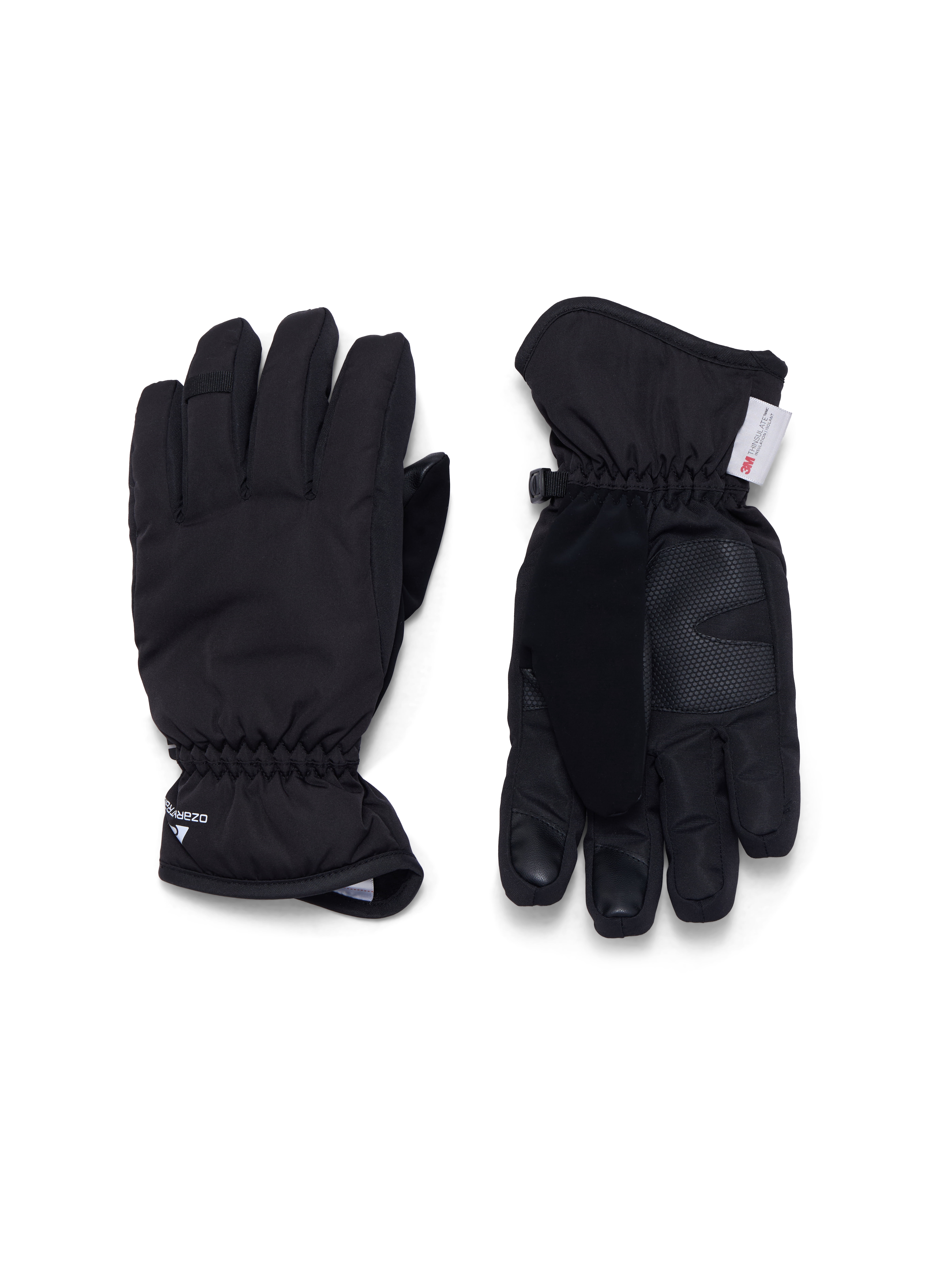 Ozark Trail Women's Hybrid Ski Gloves, Black Soot