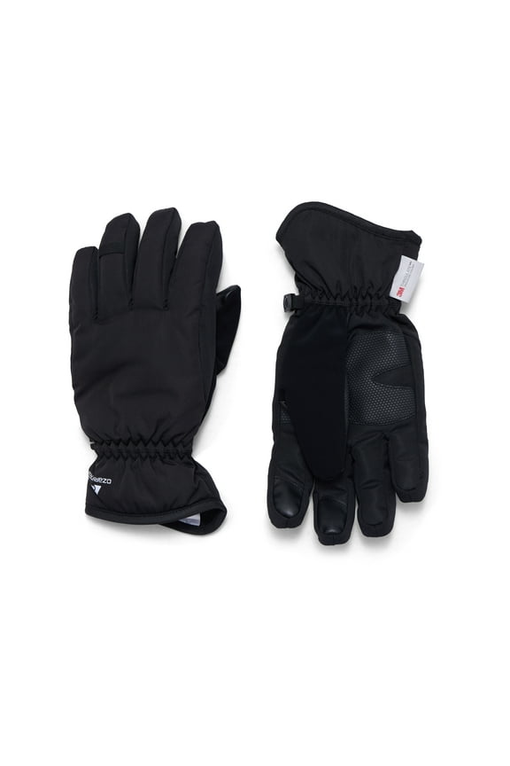 Women's Hybrid Ski Gloves, Black Soot