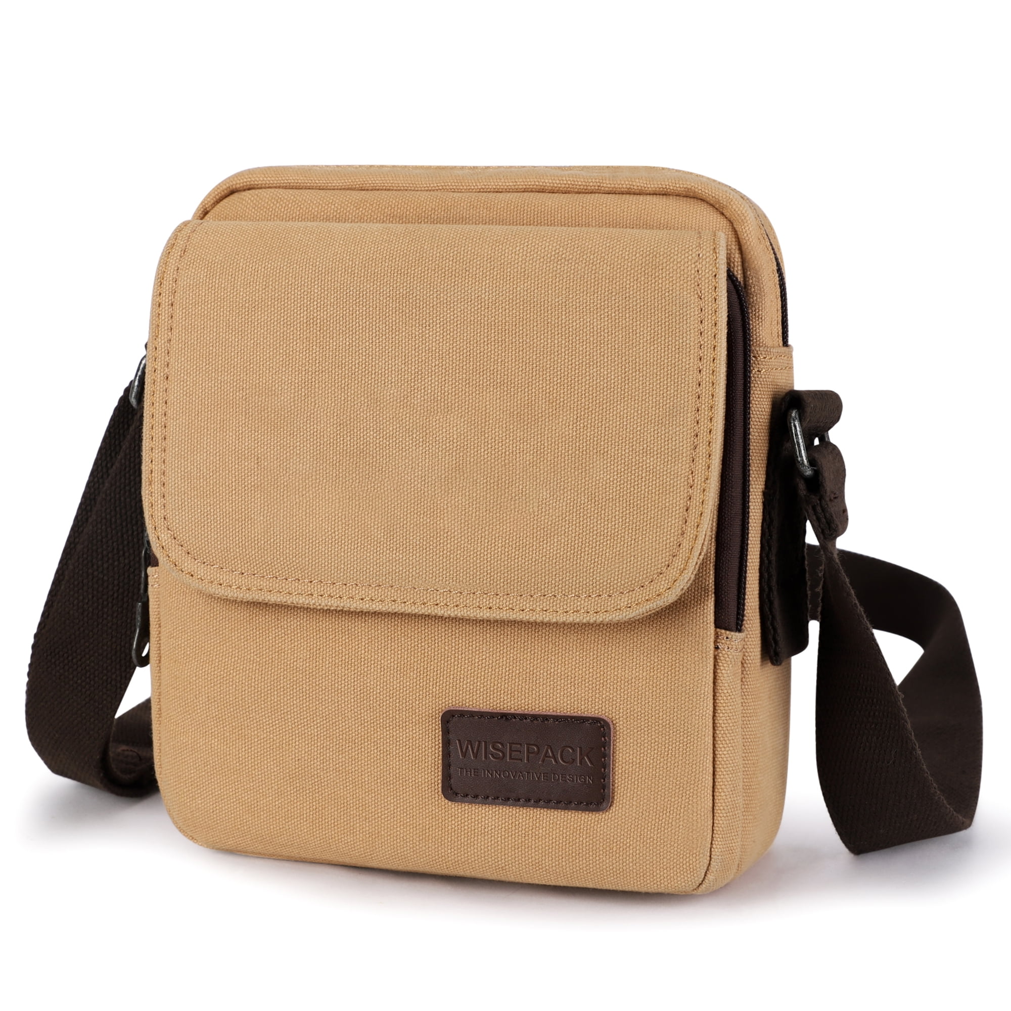 Unisex Crossbody Messenger Bag, Small Canvas Side Bag for