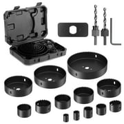 HYCHIKA 19-Piece Precision Hole Saw Set with 3/4-5 Inch Arbor Carbon Cutting Blades