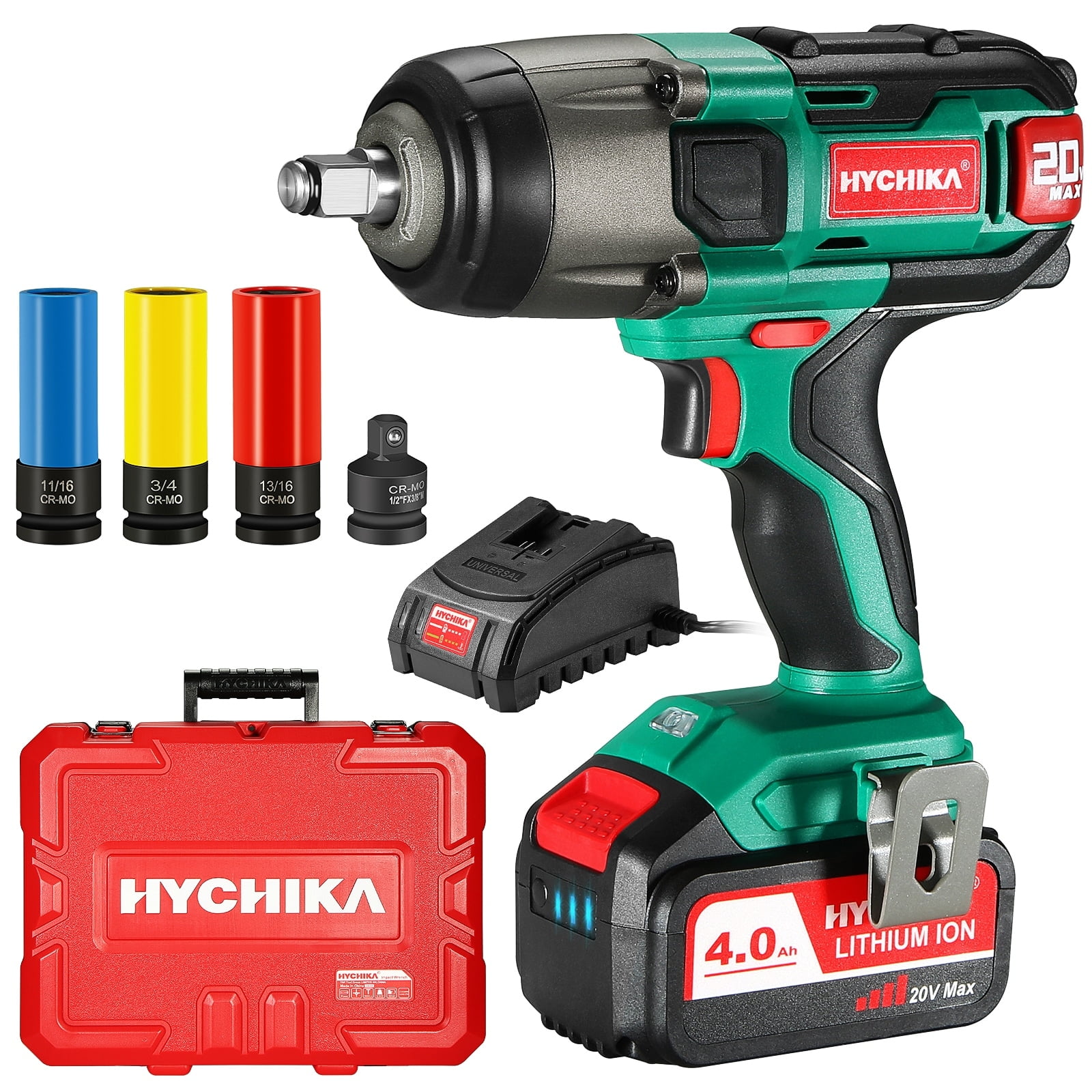 HYCHIKA 260 Ft-lbs Maximum torque, Cordless impact wrench 20V Max