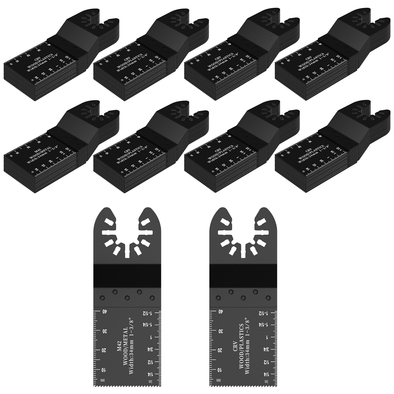 HYCHIKA 80-piece professional universal multi-tool saw blade set, quick-release design