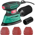 thumbnail image 1 of HYCHIKA Detail Sander, 13,000 Opm 1.2A Electric，with 12 Sandpapers & Dust Collection for Sanding & Polishing, 1 of 8